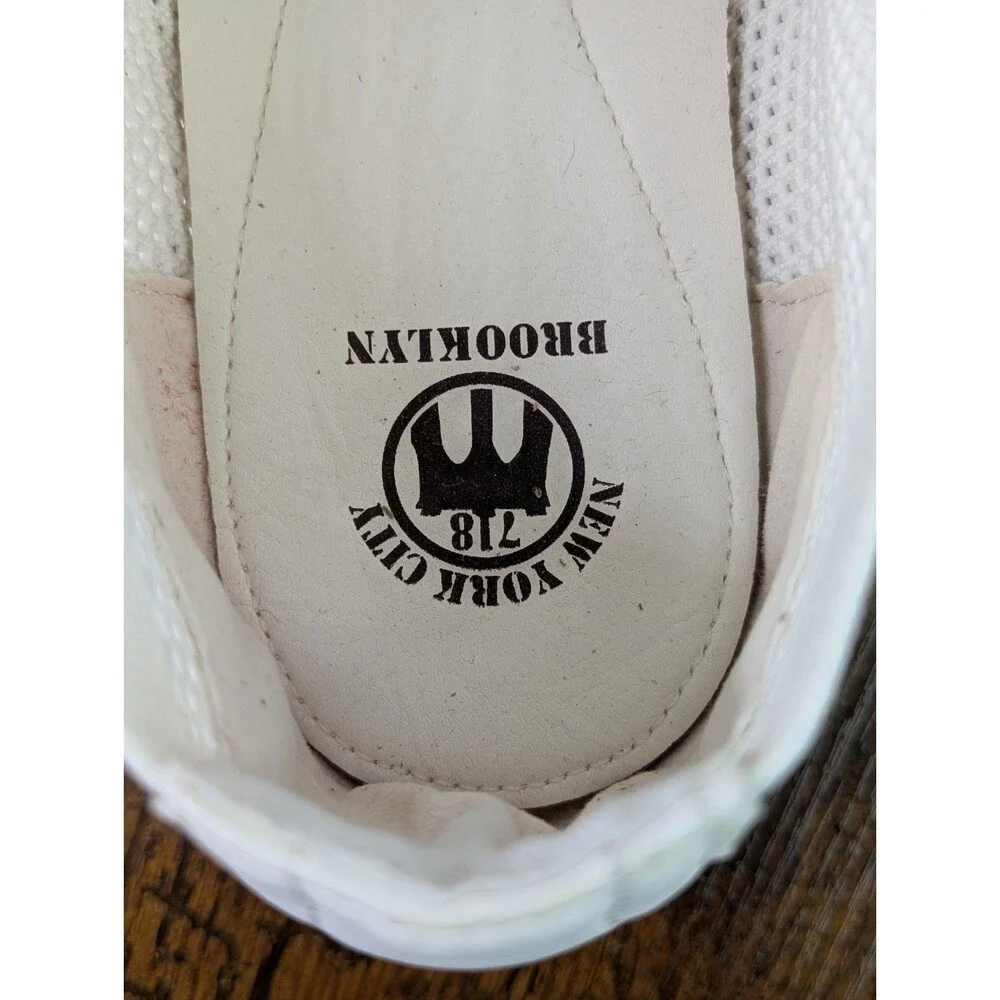 Brooklyn 718 Men's Slip On Mesh Loafers White Casual Comfort Shoes Size 11.5